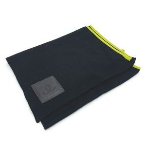 CHANEL Black Logo Scarf